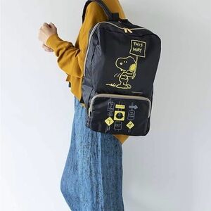 NEW Snoopy Black Packable Backpack